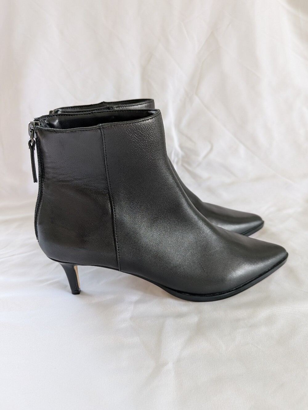 Saks Fifth Avenue Black Leather High Heeled Boot